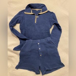 Donni Waffle pullover & shorts set, Excellent used condition